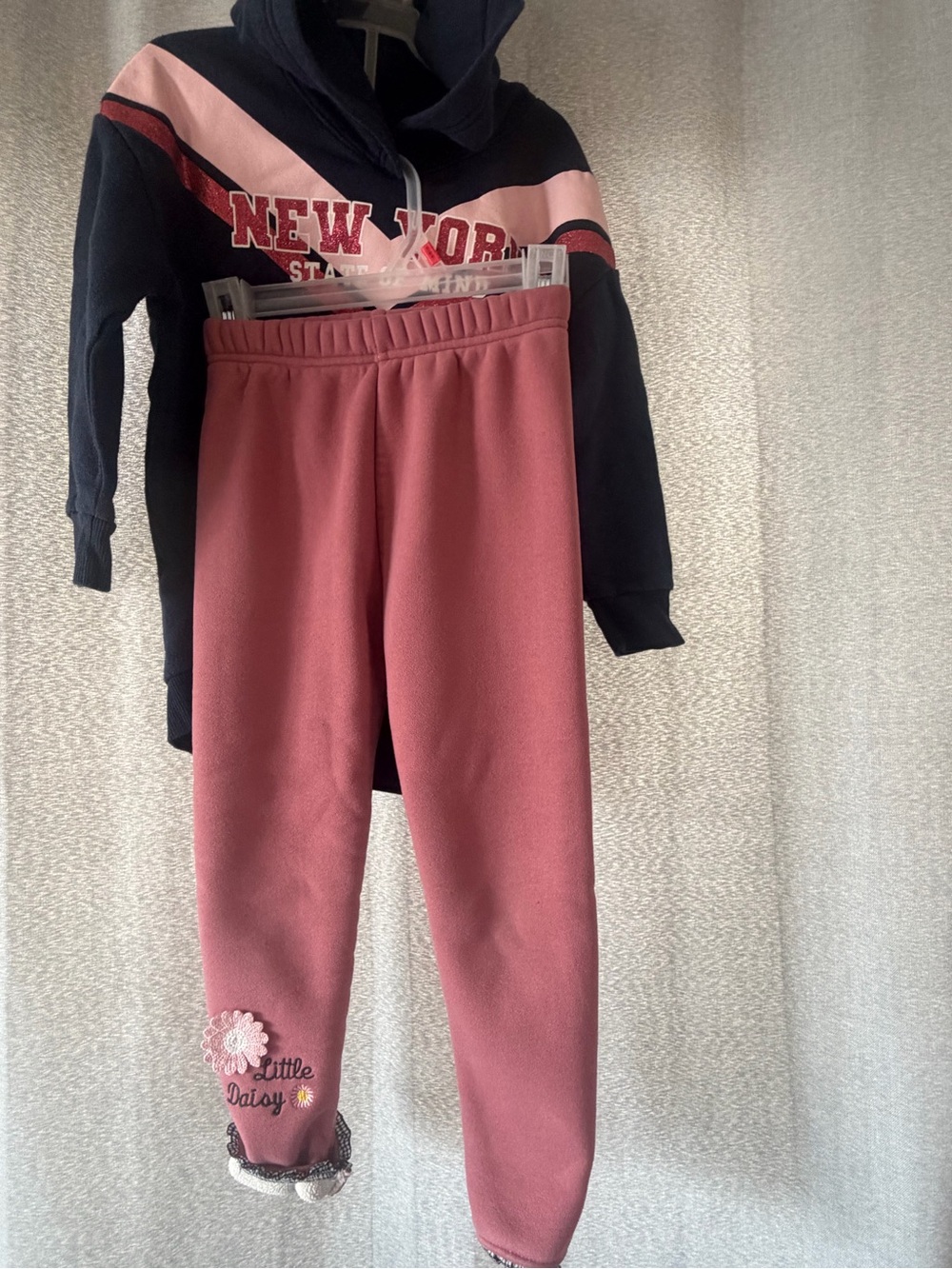 Pink & Black Toddler Fleece Matching Set